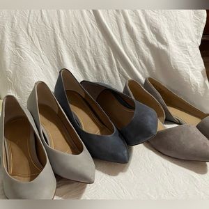 Lot of 3 kitten heels / flats